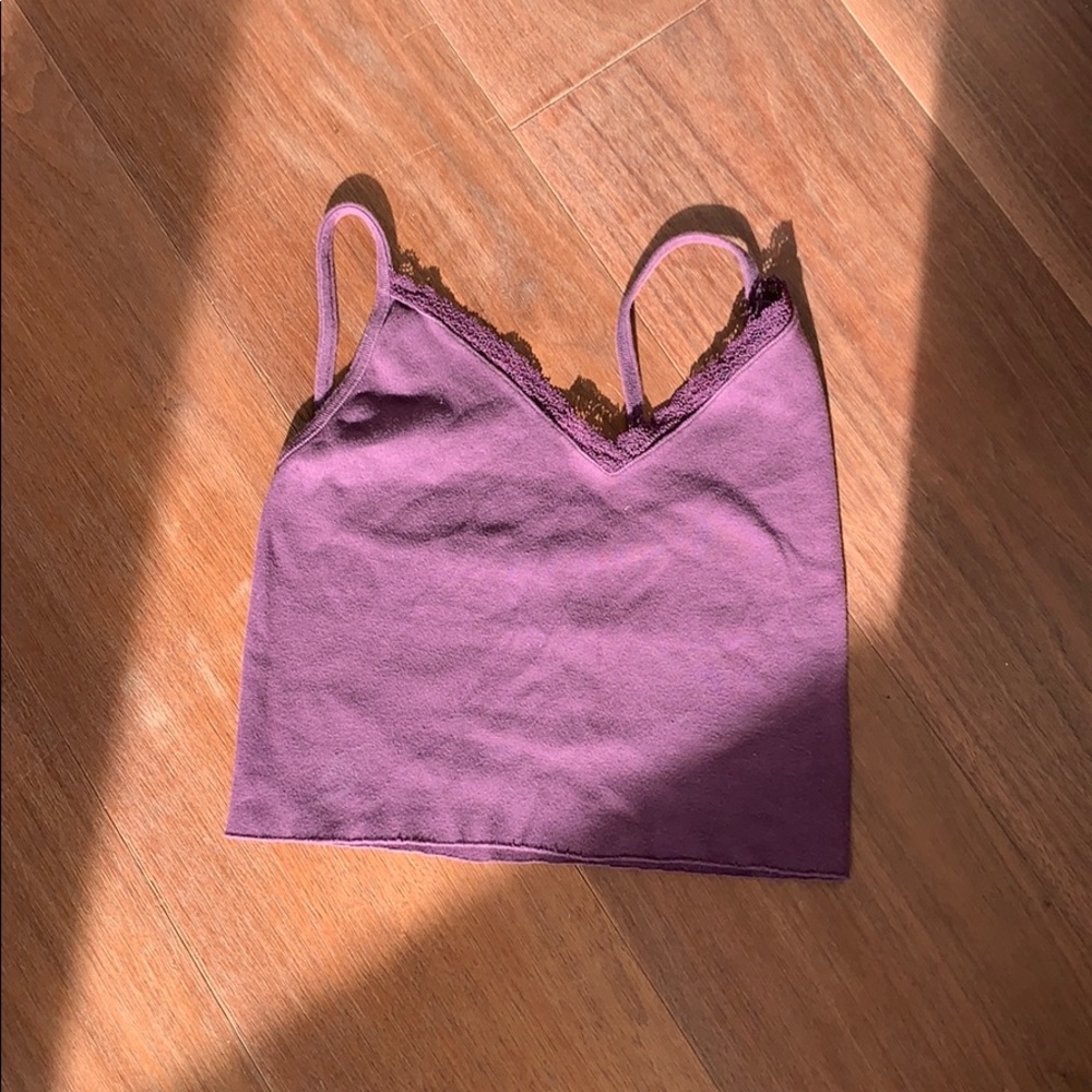 Brandy Melville Purple Lacey top